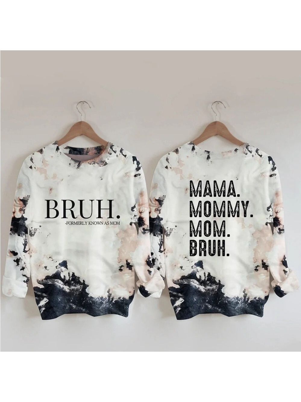 Bruh Formerly Known As Mom Hoodie Sweatshirt Funny Print Shirt Crewneck Shirt